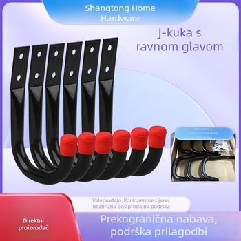 J-oblik željezni kukica, teška nosivost, za garažu i skladište, za vrtne alate