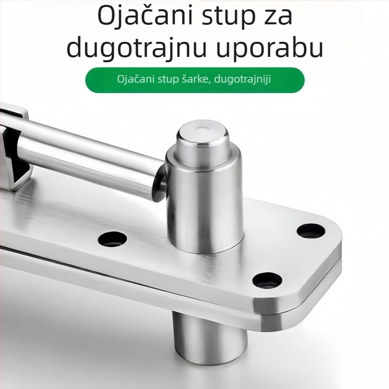 Nevidljiva 360° šarka za drvena vrata i ormariće, od nehrđajućeg čelika