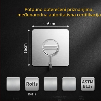 Prilagođeni PVC ljepiljivi kuk za zid, jednostruki zidni kuk, minimalistički dizajn, nosivost 5 kg