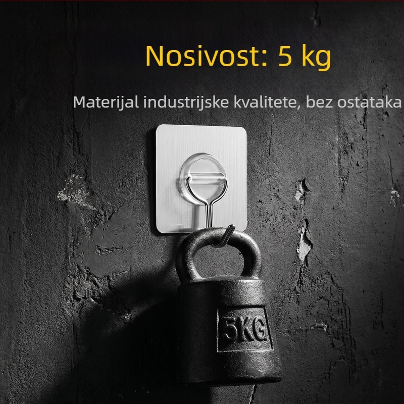 Prilagođeni PVC ljepiljivi kuk za zid, jednostruki zidni kuk, minimalistički dizajn, nosivost 5 kg