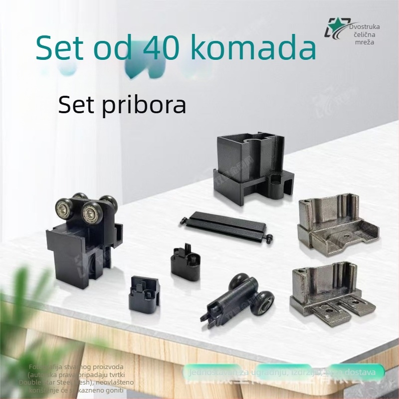 Set od 40 univerzalnih dodataka za plosnu mrežu za sklopna vrata i prozore