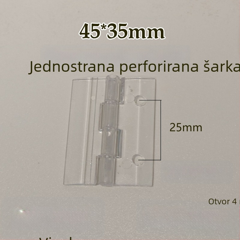 Jednostrano perforirana šarka za vrata ormara, prozirni DIY dodatak