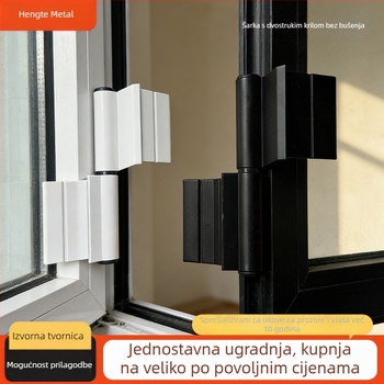Aluminijska legura bez rupa, dvokrilni šarki za kupaonska vrata i prozore, termalno odvojeni šarki za kasetne prozore, kućni dodaci za vrata i prozore