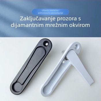Skrivena kvadratna čelična ručka za prozore s dijamantnom mrežom i kutijom za zaključavanje