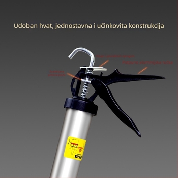 Pistolet za strukturno ljepilo, univerzalni model, Dongtai pištolj s mekanim pakiranjem, izdržljiv i jednostavan za korištenje za primjenu strukturnog ljepila