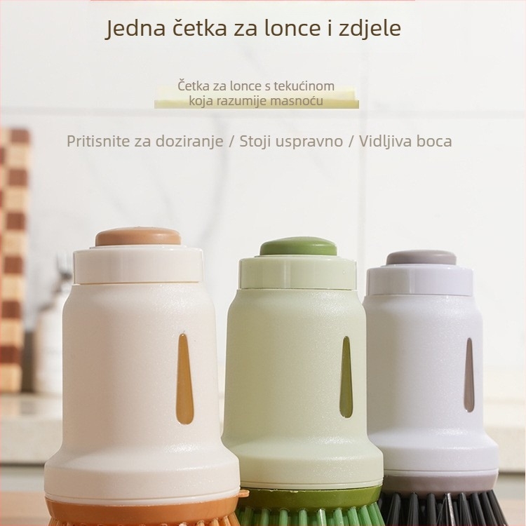 Automatsko doziranje tekućine – četka za pranje posuđa i lonaca, visoka kvaliteta, poboljšani model za kuhinju