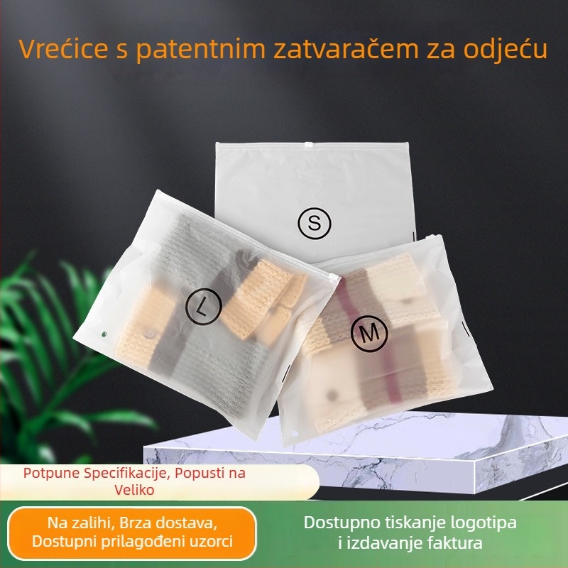 Torba za odjeću sa zatvaračem, jednodijelna, 6 vlakana, 34×28 EVA mat ambalaža i torba za pohranu, kućna samouzavršavajuća vrećica