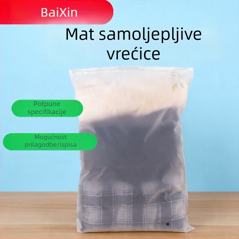 Torbe za odjeću sa zatvaračem, plastične vrećice za skladištenje odjeće, tiskabilne, 50 komada, izdržljiv zatvarač