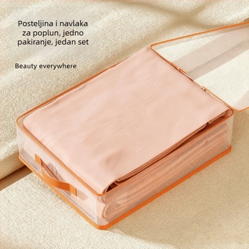 Četverodijelni set vrećica za pohranu plahta i jorgana, kućni organizator garderobe, otporan na prašinu i plijesan