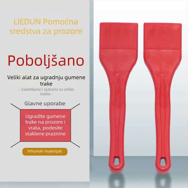 Višenamjenski alat za montažu vrata i prozora – PP materijal, debeći i ojačani brtveni pojas te štap za pritiskanje stakla