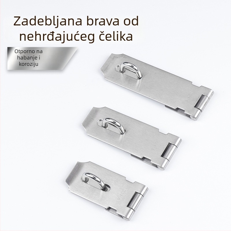 Deblji dverni zatvarač od 304 nehrđajućeg čelika, pravokutni kut od 90°, za vrata 3/4/5 inča, protiv krađe