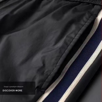 Muške ljetne sportke hlače od ice-silk, uski kroj, tanke, prugaste, brzo se suše