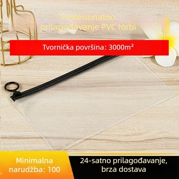 Šarena PVC torbica za kozmetiku sa zatvaračem, torbica za pohranu kozmetike s izvlačnom petljom, laserska toaletna torbica, može se tiskati