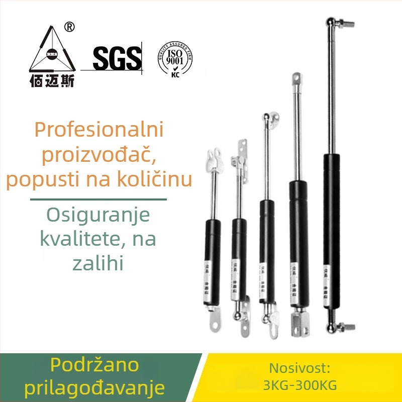 Hydraulična potpora s plinskom oprugom za reklamne osvijetljene ploče, vitrine i galerije