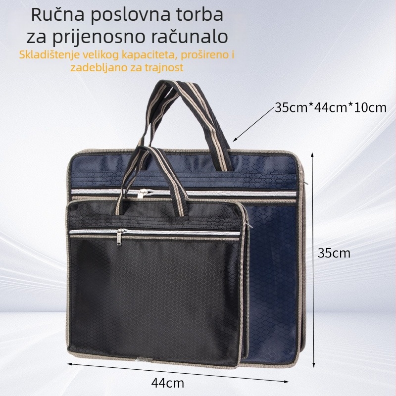Torba za dokumente u stilu portfelja, za konferencije i treninge, kvadratnog oblika, s prilagođenim logotipom