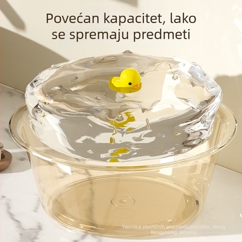 Prozirni debeli plastični veliki okrugli duboki umivaonik za pranje lica, dimenzije 40/35/32/29/23 cm