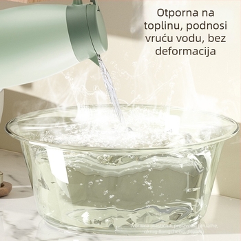 Prozirni debeli plastični veliki okrugli duboki umivaonik za pranje lica, dimenzije 40/35/32/29/23 cm