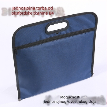 B4 veličina, jednodijelna Oxford tkanina, torba sa zatvaračem, prijenosna torbica za dokumente, mogućnost logotipa