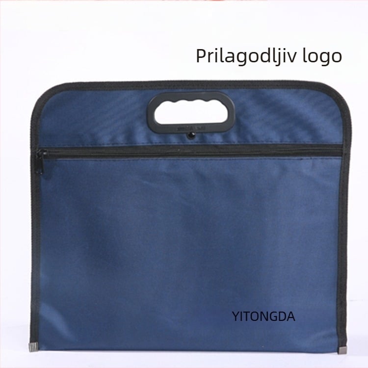 B4 veličina, jednodijelna Oxford tkanina, torba sa zatvaračem, prijenosna torbica za dokumente, mogućnost logotipa