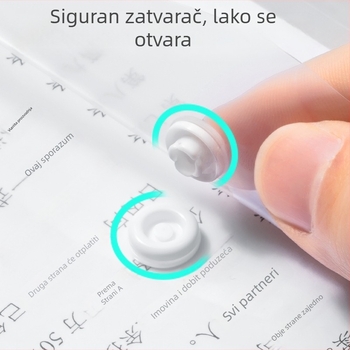 Deli PP10 A4 prozirni dokument folder sa zatvaračem, ekonomski paket od 10 komada