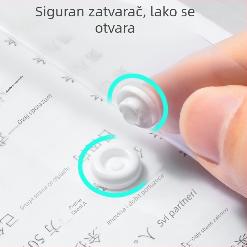 Deli PP10 A4 prozirni dokument folder sa zatvaračem, ekonomski paket od 10 komada
