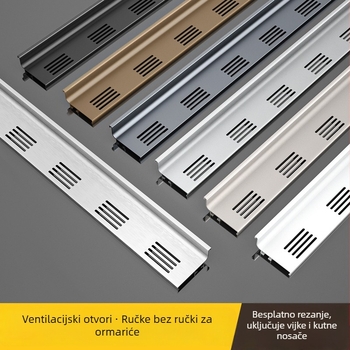 Prilagođeni ormar s prozračnom mrežom, bez ručke, bez bušenja, vrata od čvrste aluminijske legure