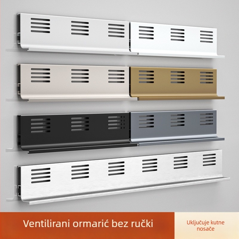 Prilagođeni ormar s prozračnom mrežom, bez ručke, bez bušenja, vrata od čvrste aluminijske legure