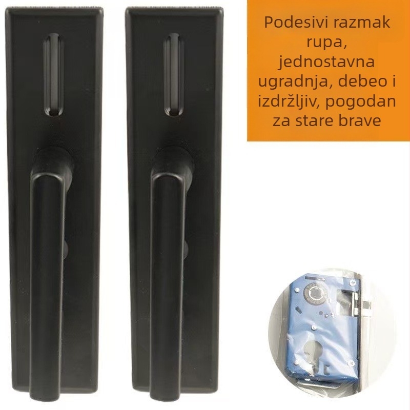 Zamjena starog za novo: zaključavanje za spavaće sobe – unutarnja vrata, univerzalni set za drvena vrata, podesiva kvaka, bez bušenja rupa
