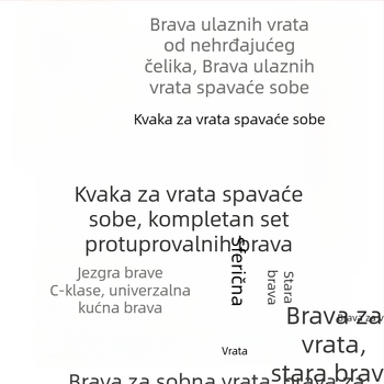 Brava za spavaću sobu na unutarnjim drvenim vratima s kvakom