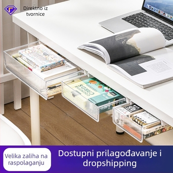 Organizator ispod stola s ladicom za kancelarijske potrepštine, držač olovke i kompaktnu kutiju za pohranu