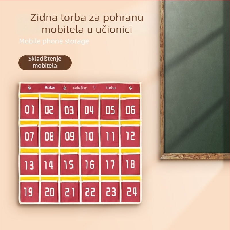 Zidna torbica za mobitel za razred, viseći organizator za mobitele i užad za preskakanje