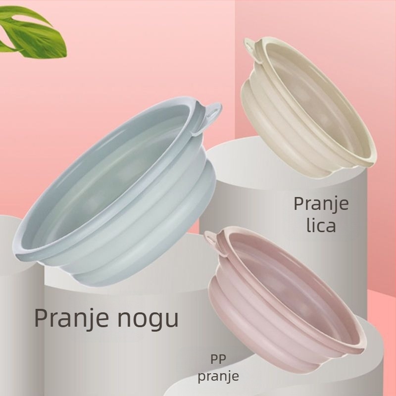 Sklopiva plastična umivaonica za studentske domove i kućnu upotrebu; praktična putna umivaonica za bebe; velika posuda za pranje lica, rublje i stopala.