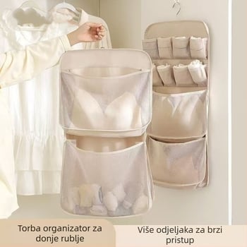 Mrežasta torba za pohranu donjeg rublja i čarapa, zidna montaža, bez bušenja