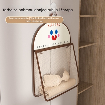 Mrežasti zidni organizator za pohranu donjeg rublja, čarapa, časopisa i odjeće