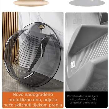 Integrirana PET posuda za pranje s ugrađenom daskom za ribanje, 32 cm