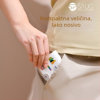Prijenosna kutija za lijekove u stilu knjige, sedmodnevni organizator za tablete i kapsule