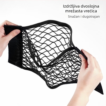 Dvoslojna mrežasta torba za pohranu sa Velcro zatvaračem, zidna montaža, velika kapaciteta za kuhinju