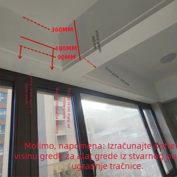 Držač zavjese šine za balkonsku električnu šinu — pribor za grede