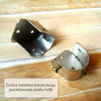 Gornji zidni držač zavjese, bočna baza za montažu, metalna flanša glava za garderobu ili rimski štap – univerzalni dodatak