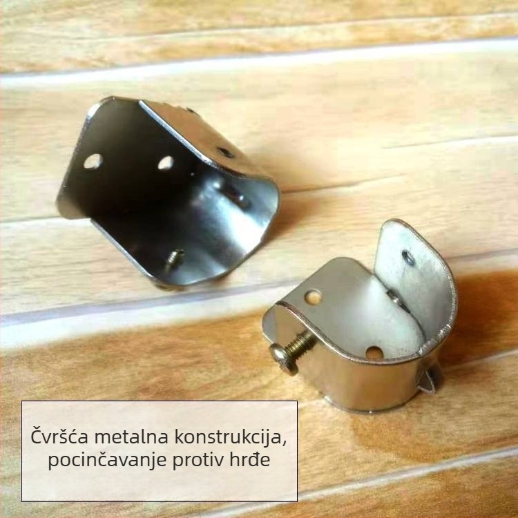 Gornji zidni držač zavjese, bočna baza za montažu, metalna flanša glava za garderobu ili rimski štap – univerzalni dodatak