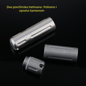 Kutija za tablete od titanske legure, zatvorena, prijenosna za vanjsku upotrebu