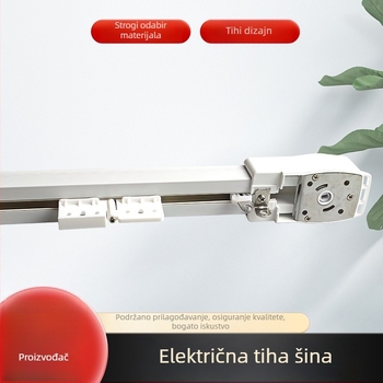 Tiha šina za električne zavjese s 82 završne kapice i kutijom prijenosa šine