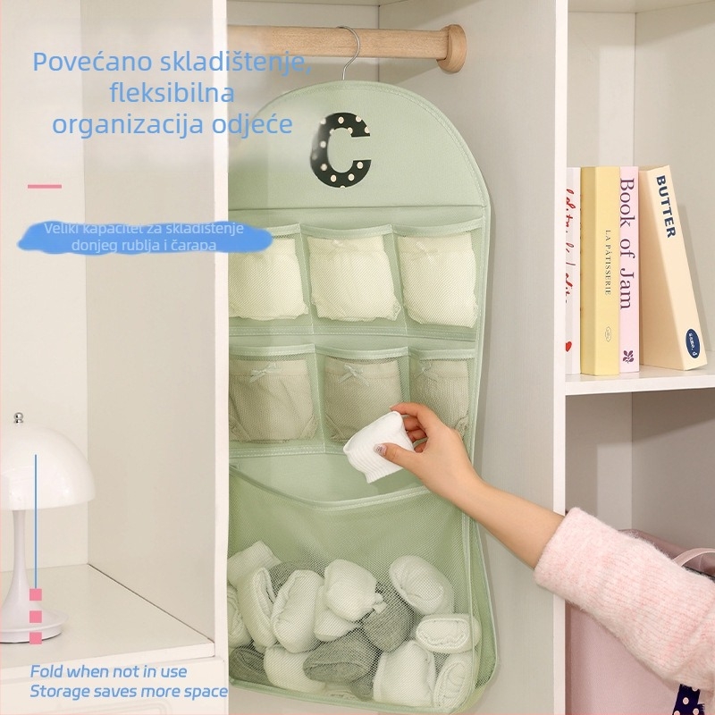 Prilagođena zidna torba za odlaganje donjeg rublja za dom ili studentski dom, viseći organizator za čarape i sitnice