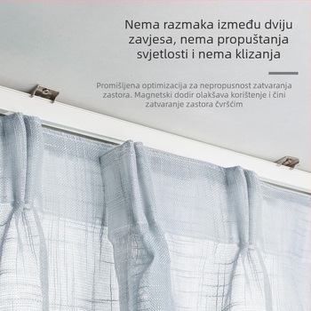 No. 11 magnetski zatvarač za tračnicu zavjese, sprječava propuštanje svjetla, glatka rolna, nano tišilo, magnetsko privlačenje