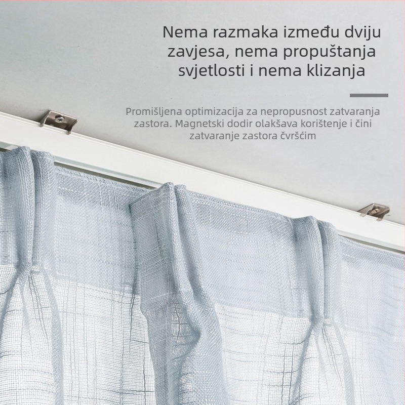 No. 11 magnetski zatvarač za tračnicu zavjese, sprječava propuštanje svjetla, glatka rolna, nano tišilo, magnetsko privlačenje
