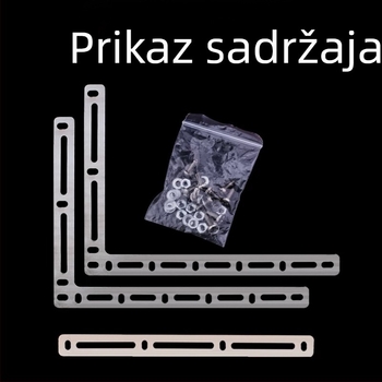 Nerđajući čelični adapter za zavjesnu šinu za balkon, kompatibilan s ravnim i kvadratnim tračnicama, prilagodljivi dodatak za zavjese