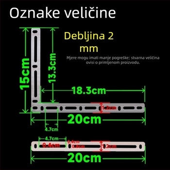Nerđajući čelični adapter za zavjesnu šinu za balkon, kompatibilan s ravnim i kvadratnim tračnicama, prilagodljivi dodatak za zavjese