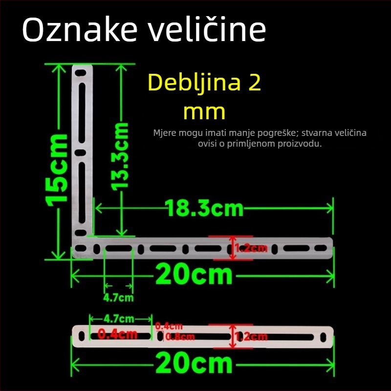 Nerđajući čelični adapter za zavjesnu šinu za balkon, kompatibilan s ravnim i kvadratnim tračnicama, prilagodljivi dodatak za zavjese