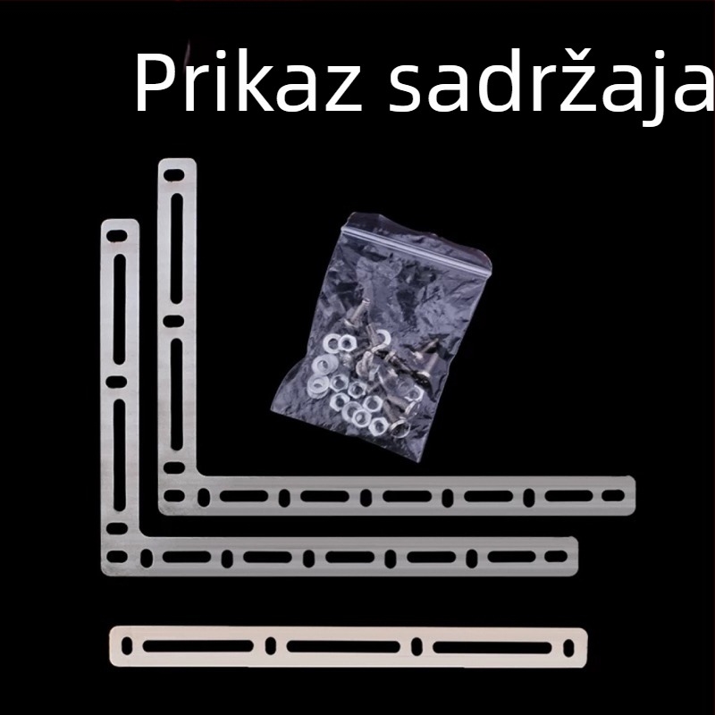 Nerđajući čelični adapter za zavjesnu šinu za balkon, kompatibilan s ravnim i kvadratnim tračnicama, prilagodljivi dodatak za zavjese