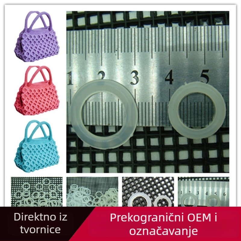 Plastični prsten s kukom promjera 2 cm, za zavjesu kamiona s trokutastim privjescima, O-oblika brtvila